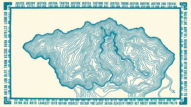 The map beneath the map — a waveform dissolving into the language of navigation