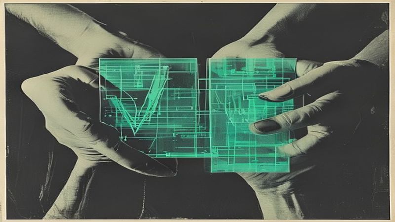 hands holding overlapping transparent sheets of medical supply chain diagrams depicting hands holding overlapping transparent sheets of medical supply chain diagrams