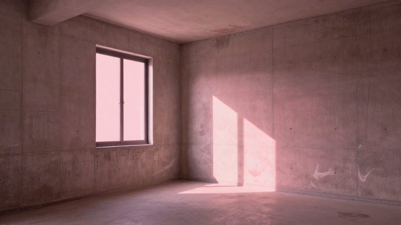 architectural photograph of an empty institutional room corner illustration for Villa Pilar Was Not Painted in a Sanatorium