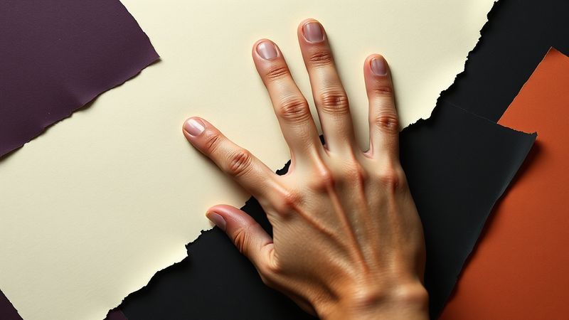 surreal close-up of overlapping color swatches and torn paper samples in deep violet illustration for What theFont Knew